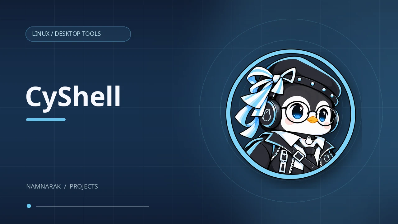 ภาพแบนเนอร์ CyShell จากภาพหรือโลโก้ต้นฉบับโปรเจกต์
